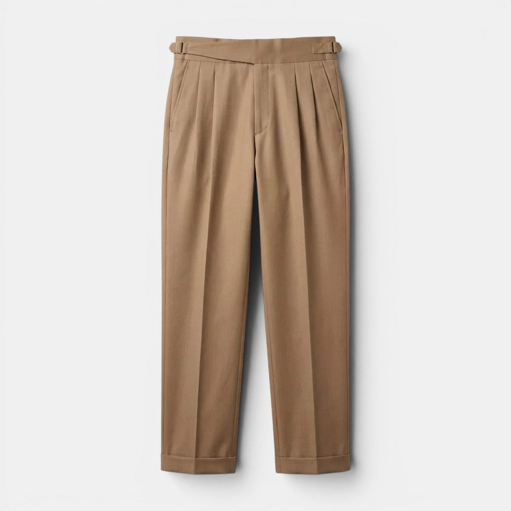 Men's Tailored Trousers – Slim Fit Structured Fabric | Elegant Office & Evening Style