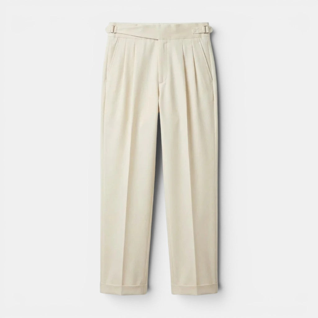 Men's Tailored Trousers – Slim Fit Structured Fabric | Elegant Office & Evening Style