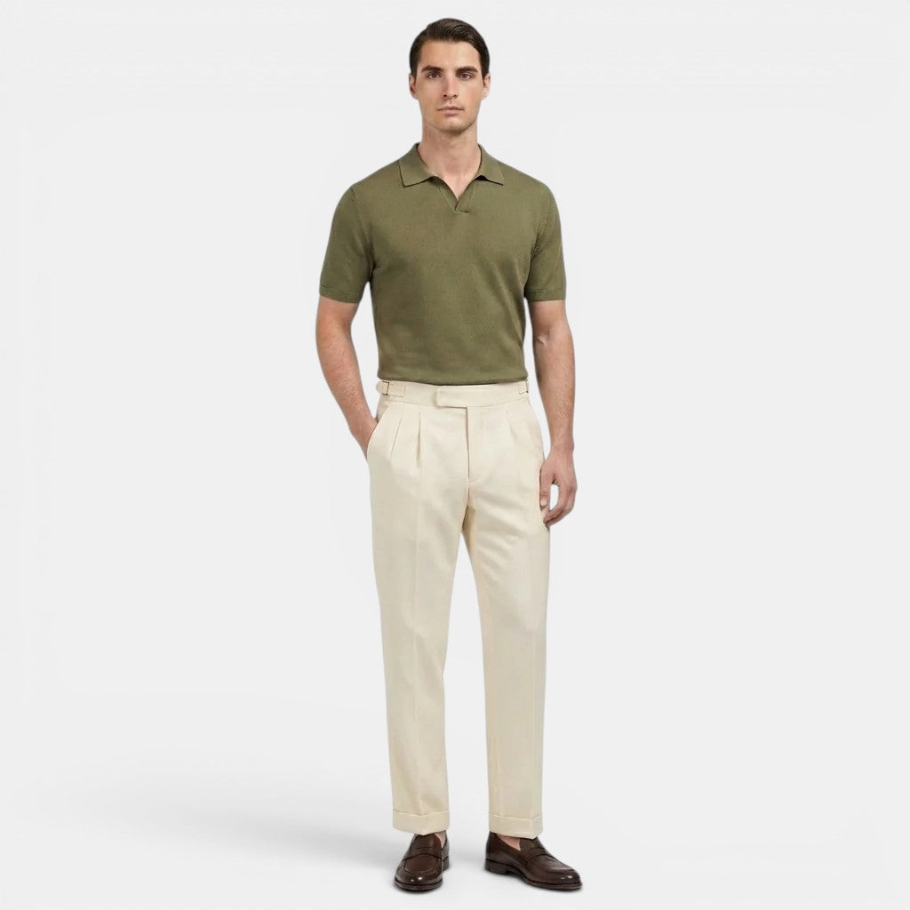Men's Tailored Trousers – Slim Fit Structured Fabric | Elegant Office & Evening Style