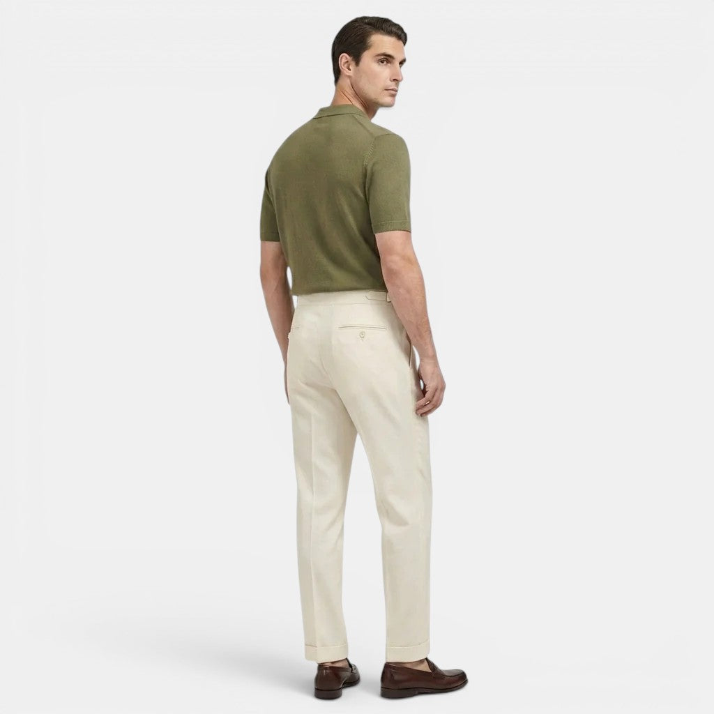Men's Tailored Trousers – Slim Fit Structured Fabric | Elegant Office & Evening Style