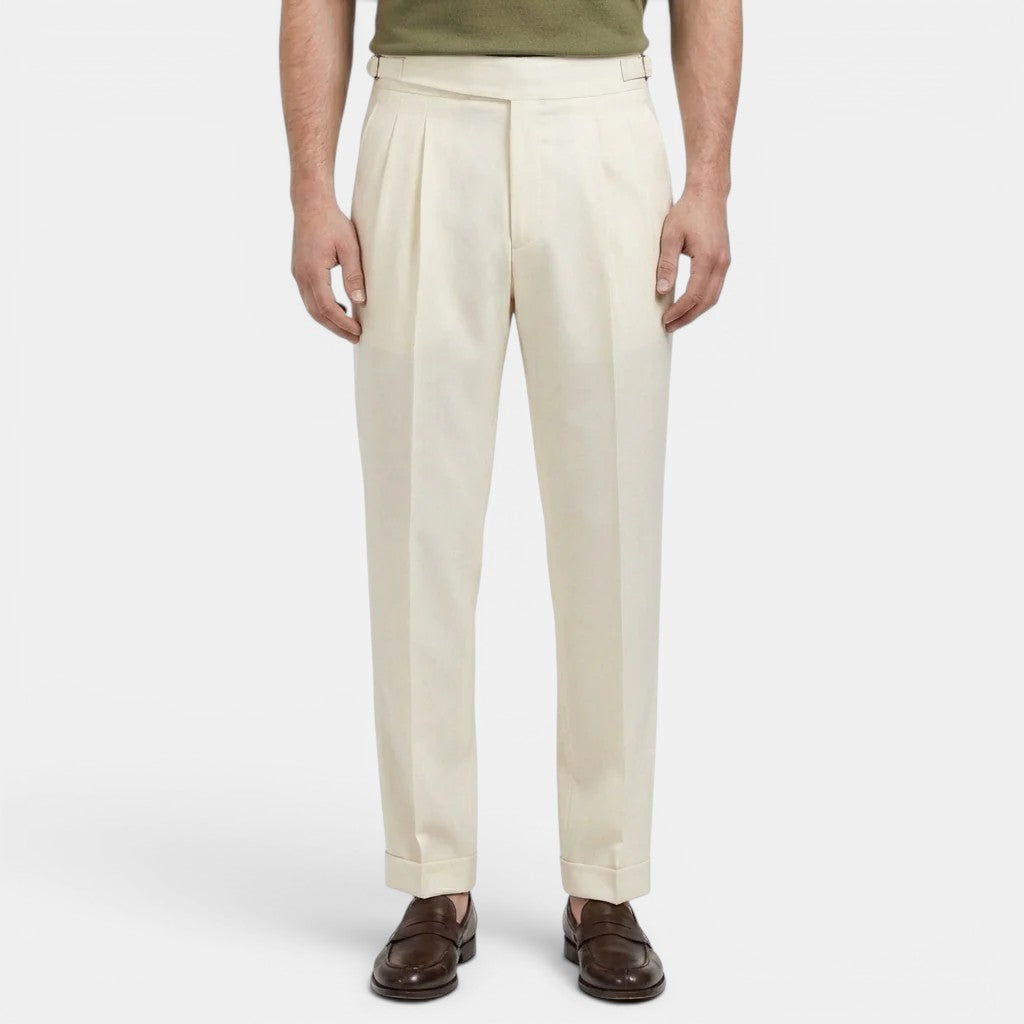 Men's Tailored Trousers – Slim Fit Structured Fabric | Elegant Office & Evening Style