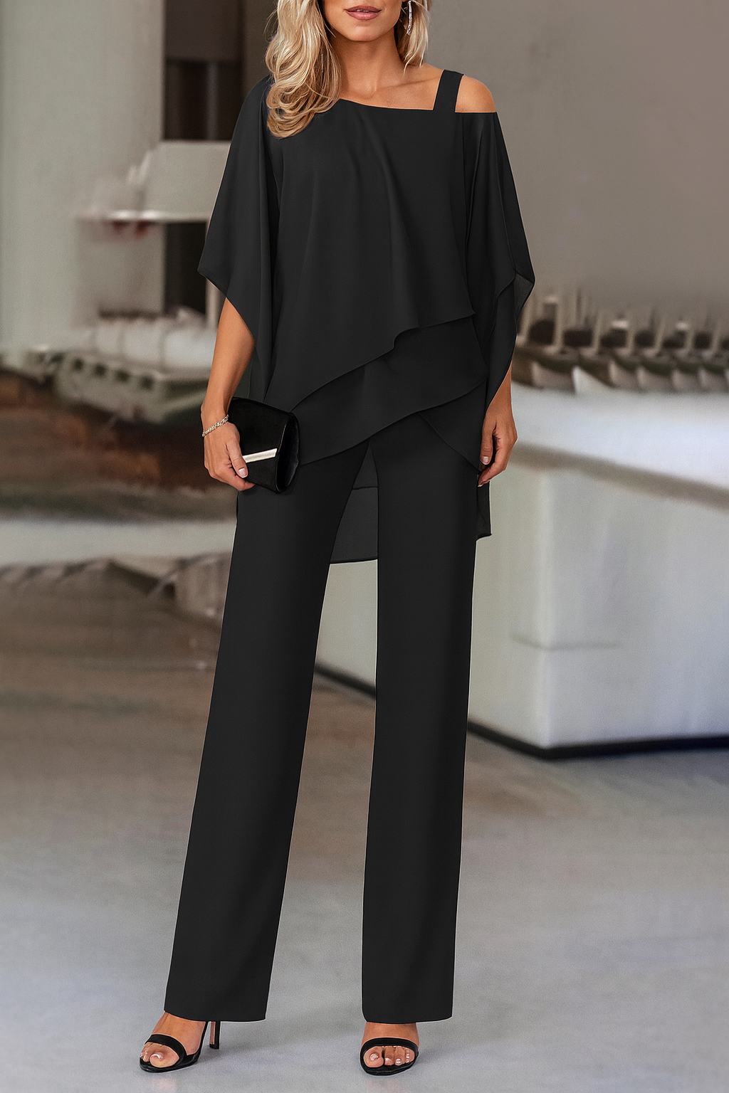 Women's Evening Set – Satin Wide-Leg Trousers & Top | Luxurious & Elegant Occasion Wear