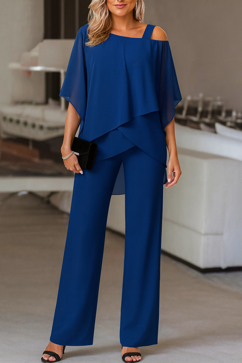 Women's Evening Set – Satin Wide-Leg Trousers & Top | Luxurious & Elegant Occasion Wear