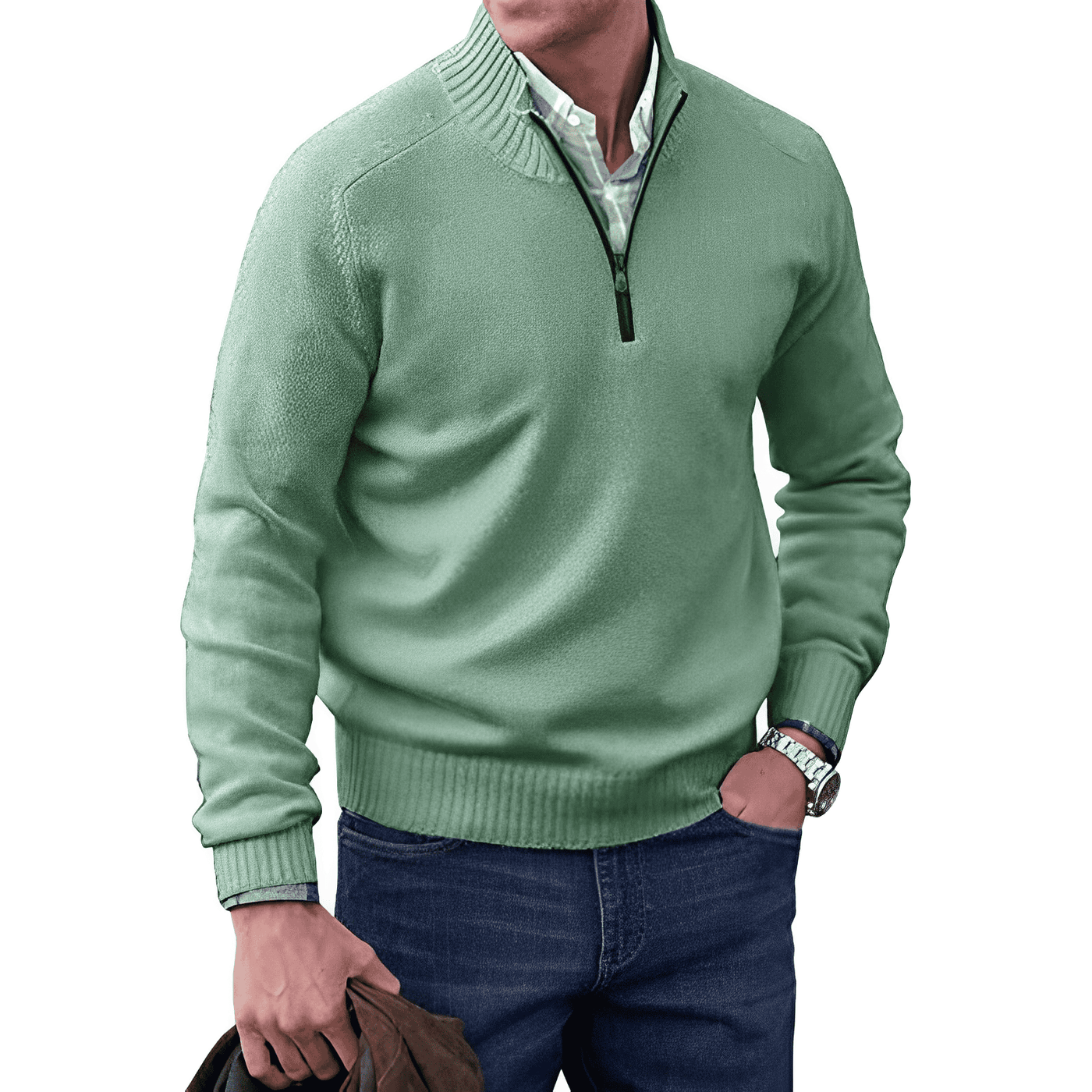 Men's Cashmere Pullover – Classic Fit Long Sleeve | Luxury & Winter Comfort