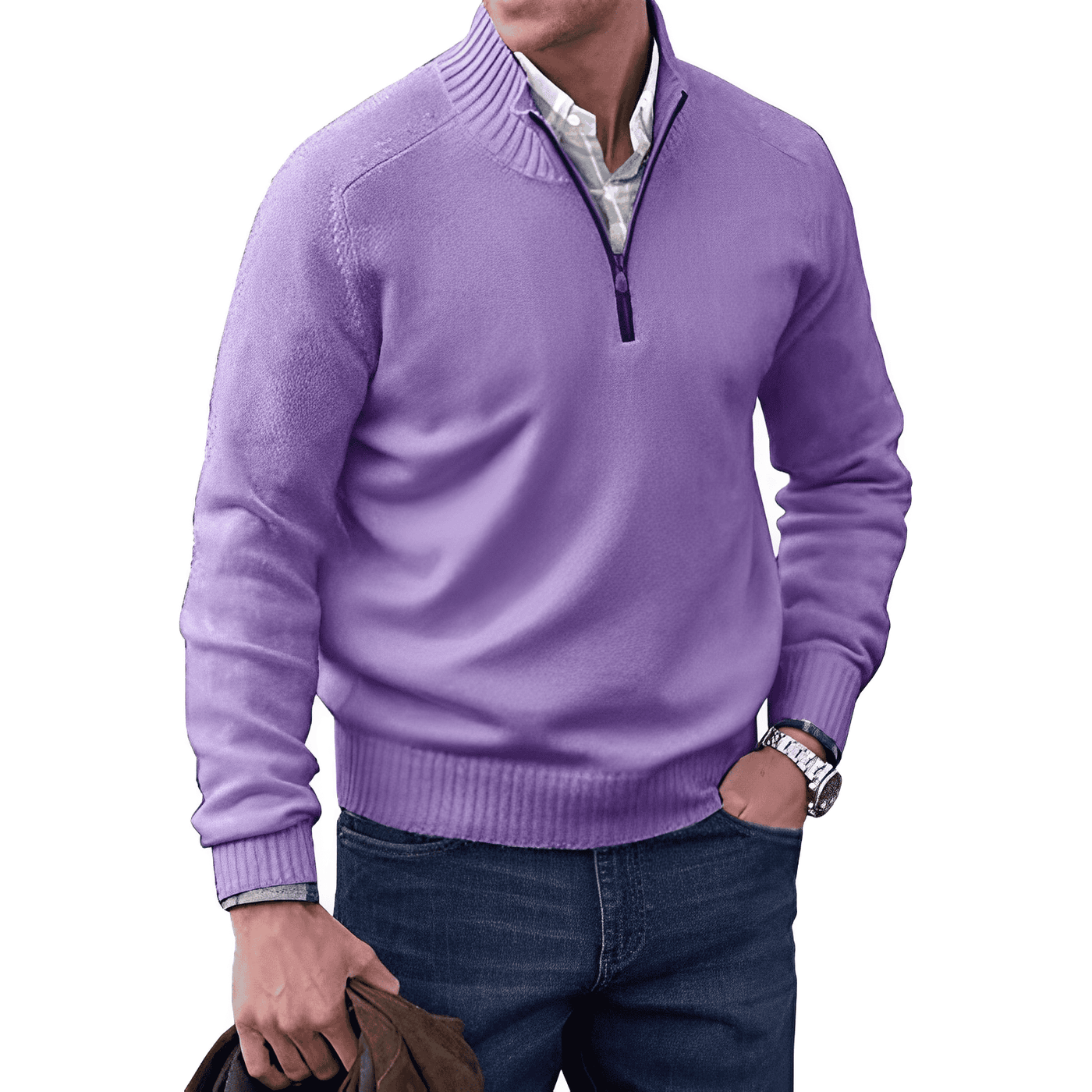 Men's Cashmere Pullover – Classic Fit Long Sleeve | Luxury & Winter Comfort