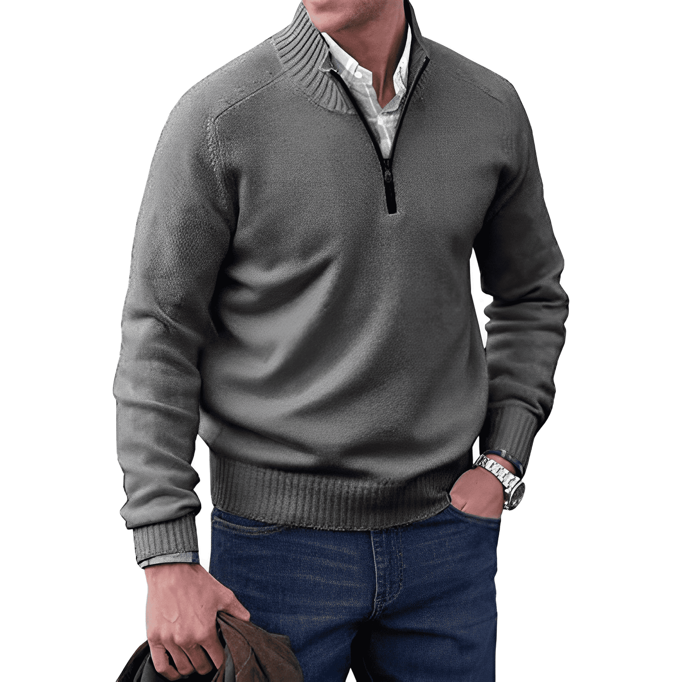 Men's Cashmere Pullover – Classic Fit Long Sleeve | Luxury & Winter Comfort