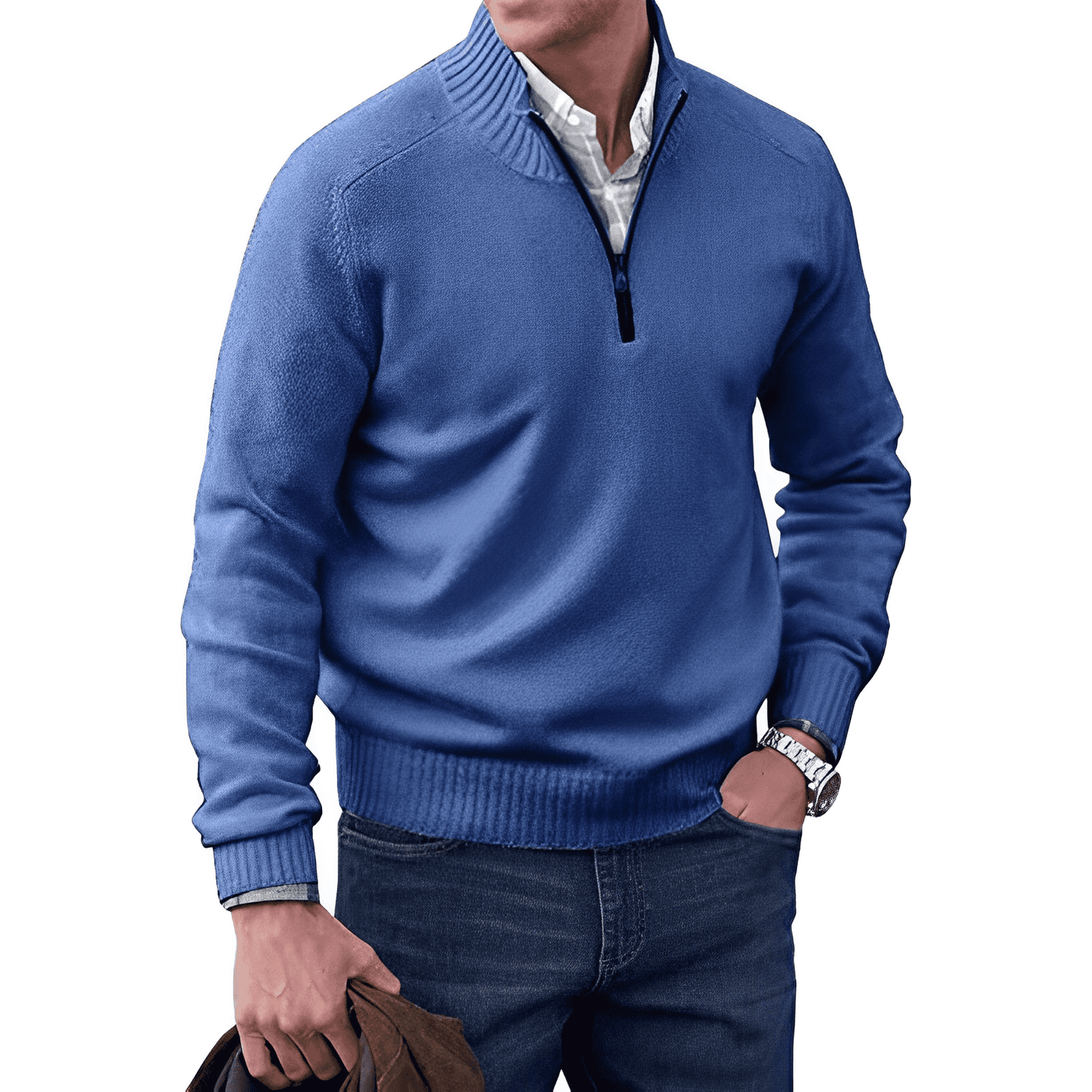 Men's Cashmere Pullover – Classic Fit Long Sleeve | Luxury & Winter Comfort