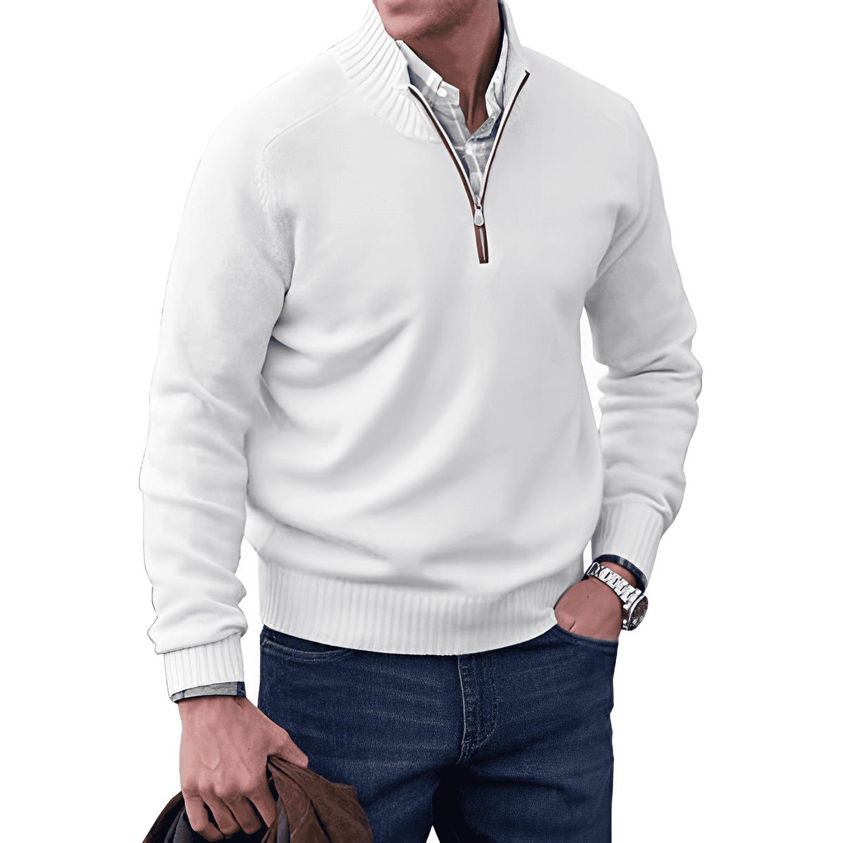 Men's Cashmere Pullover – Classic Fit Long Sleeve | Luxury & Winter Comfort