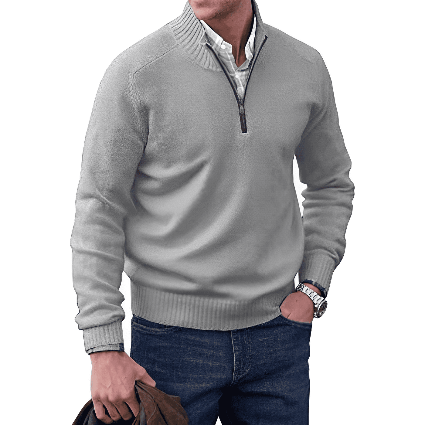 Men's Cashmere Pullover – Classic Fit Long Sleeve | Luxury & Winter Comfort