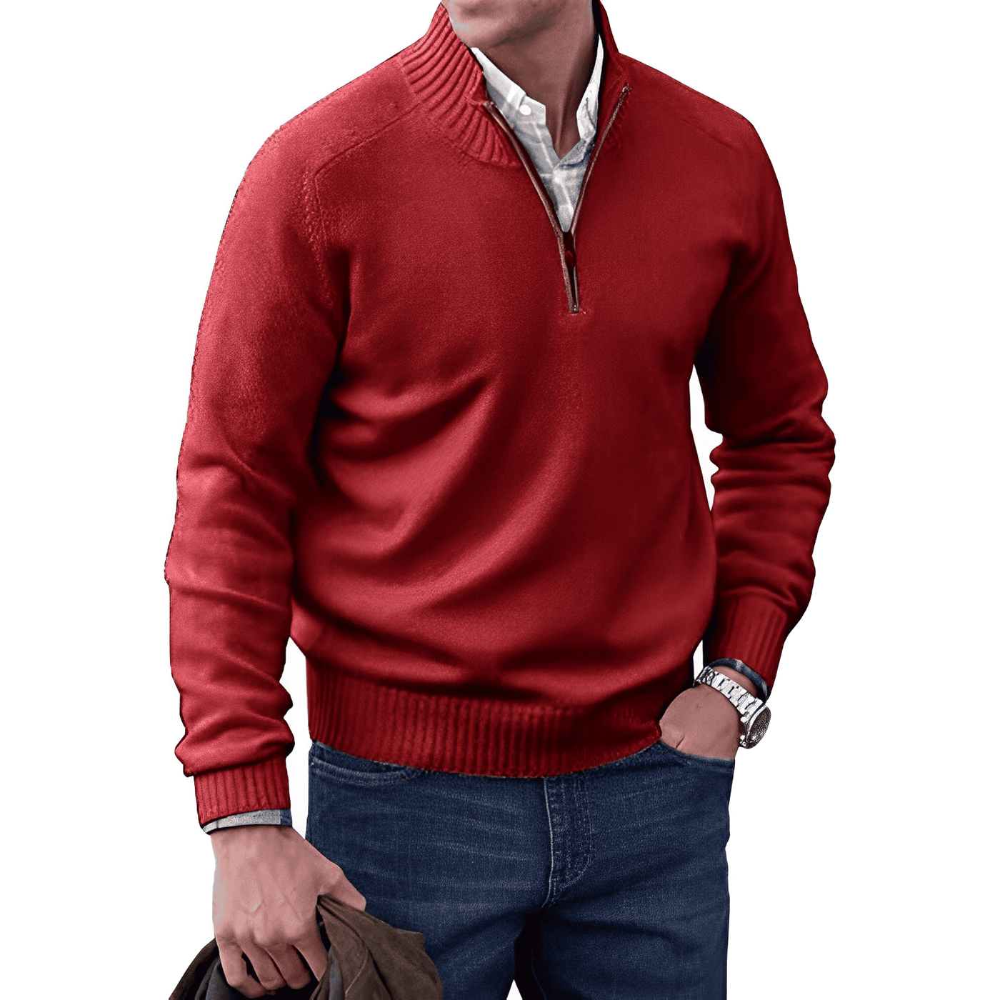 Men's Cashmere Pullover – Classic Fit Long Sleeve | Luxury & Winter Comfort