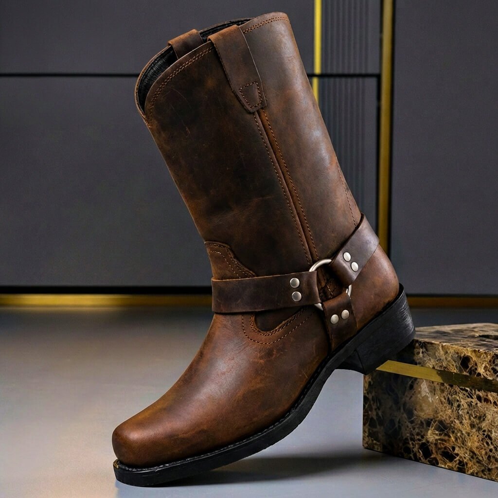 Men's Handcrafted Leather Boots – Non-Slip Sole Reinforced Stitching | Heritage Style