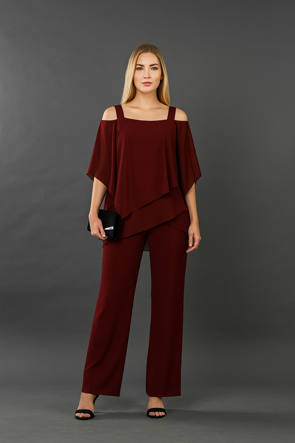 Women's Evening Set – Satin Wide-Leg Trousers & Top | Luxurious & Elegant Occasion Wear