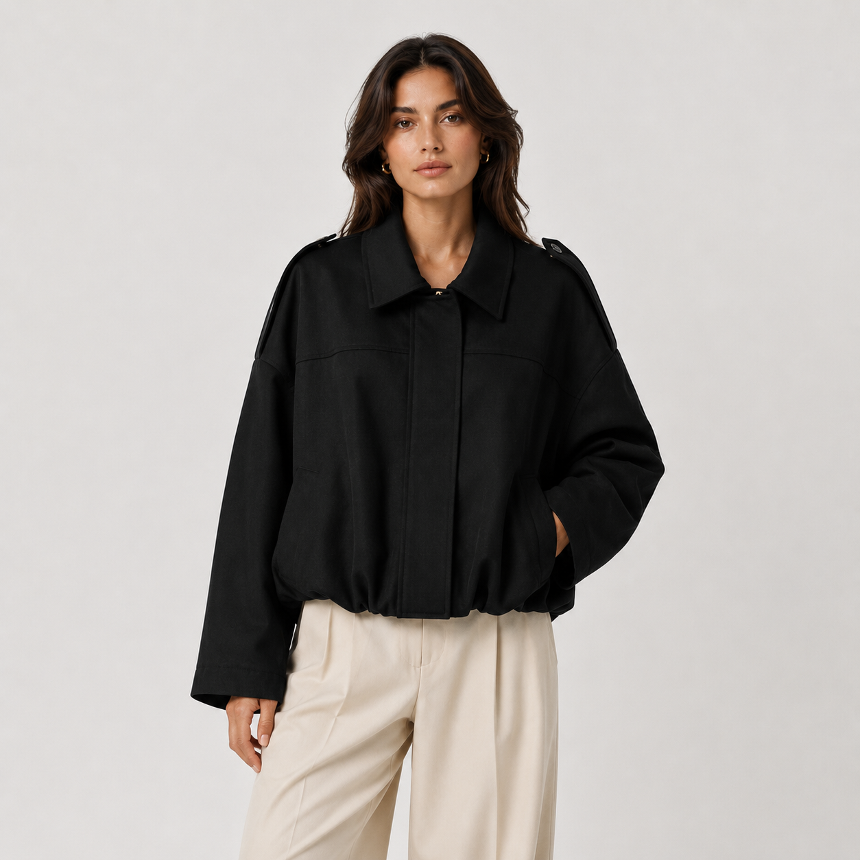Women's Suede Jacket – Relaxed Casual Chic Cut | Refined Elegance Autumn Winter