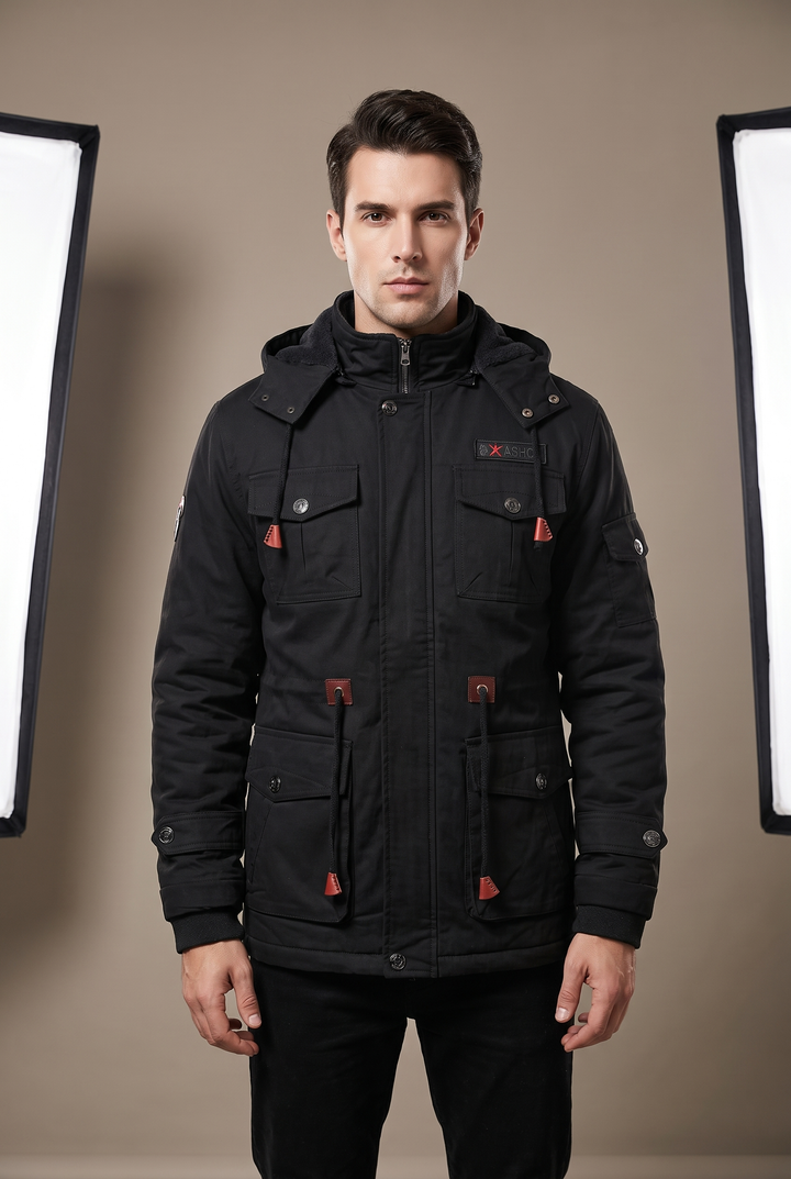 Men's Waterproof Jacket – Warm Fleece Lining Zip Closure | Modern Winter Style