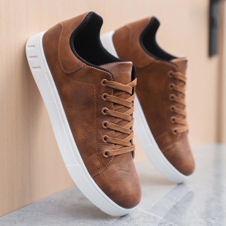 Men's Orthopedic Sneakers – Lace-Up Contrast Sole All-Day Comfort | Casual Style
