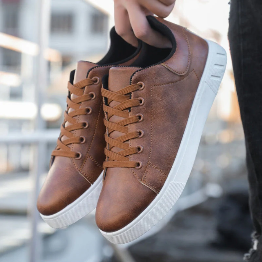 Men's Orthopedic Sneakers – Lace-Up Contrast Sole All-Day Comfort | Casual Style