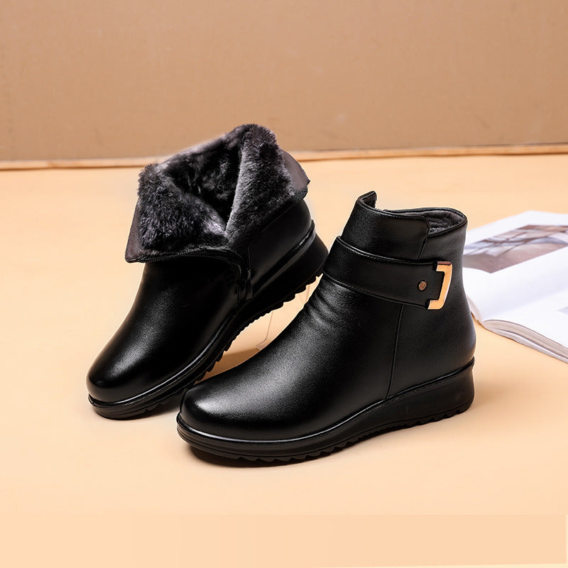 Women's Genuine Leather Orthopedic Boots – Orthopedic Sole Zip Closure | Comfort & Style
