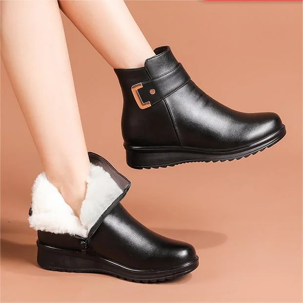 Women's Genuine Leather Orthopedic Boots – Orthopedic Sole Zip Closure | Comfort & Style